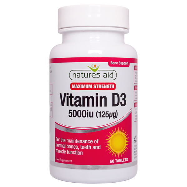 Natures Aid Vitamin D3 5000iu (125ug) High Strength